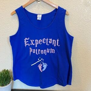 Harry Potter maternity shirt Expectant Patronum tank top sleeveless XXL blue